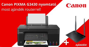 Canon PIXMA G3430 nyomtató most ajándék routerrel