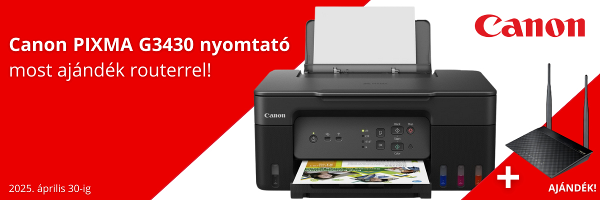 Canon PIXMA G3430 nyomtató most ajándék routerrel