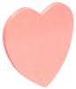 Öntapadó jegyzettömb, szív alakú, 50 lap, rózsaszín