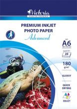 Fotópapír, tintasugaras, A6, 180 g, fényes, Advanced