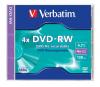 DVD-RW lemez, újraírható, 4,7GB, 4x, 1 db, normál tok