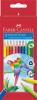 Színes ceruza készlet, háromszögletű, Papagáj, 12 különböző szín