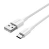 USB-A 2.0/M -> USB-C/M, fehér, 2m, kábel