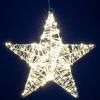KAD40 csillag fém dekoráció, 320db melegfehér micro LED, fém kivitel, 5m tápkábel, adapteres tápellátás, beltéri kivitel