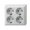 0313H Business Line IP20 4 férőhelyes földelt aljzat, 4 férőhelyes földelt csatlakozóaljzat, beltéri, 230 V~ / 50 Hz / 16 A, fehér