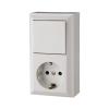 0314H Business Line IP20 földelt aljzat és váltókapcsoló, csatlakozóaljzat és váltókapcsoló kombináció, beltéri, 230 V~ / 50 Hz / 16/10 A, fehér
