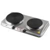HG R 04SS hordozható elektromos főzőlap, dupla, teljesítmény 1000 W + 1500 W, ∅15 cm + ∅18 cm főzőfelület, rozsdamentes készülékház