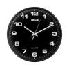 BH-110 falióra, 32 cm átmérő, fekete számlap, fekete keret, műanyag