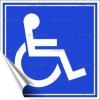 Információs matrica, 10x10 cm, rokkant piktogram Információs matrica, 10x10 cm, rokkant piktogram