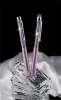 Golyóstoll, világoslila, felül világoslila SWAROVSKI kristállyal töltve, 14 cm, 