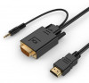 HDMI-VGA konverter kábel 1,8m +audió 